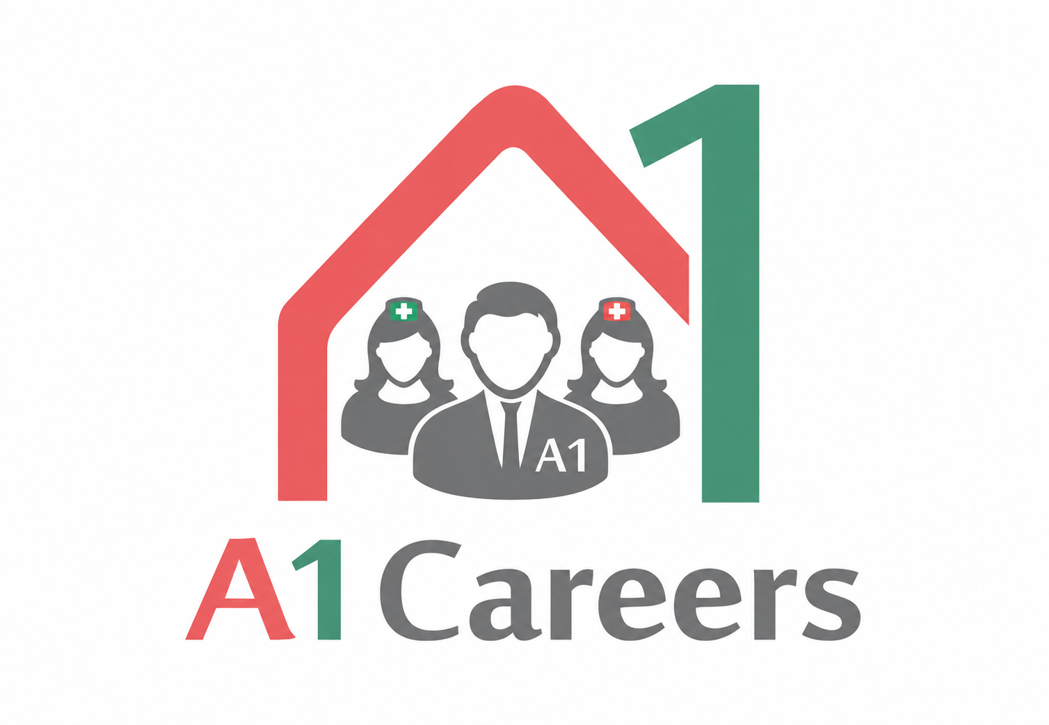 A1 Careers emblem with three people